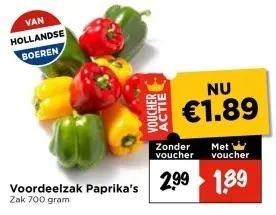 Aanbieding: Voordeelzak Paprika's