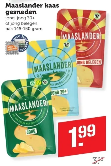 Aanbieding: Maaslander Kaas gesneden