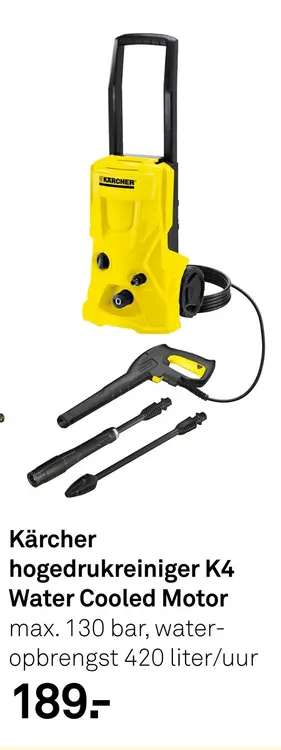 Aanbieding: hogedrukreiniger K4 Water Cooled Motor