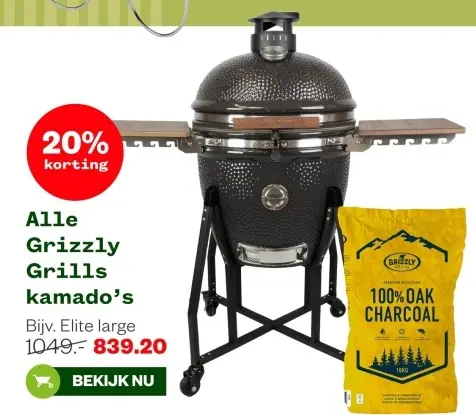 Aanbieding: Alle Grizzly Grills kamado's