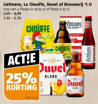 Aanbieding: Liefmans, La Chouffe, Duvel of Brouwerij 't IJ