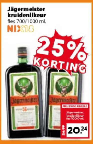 Aanbieding: Jägermeister kruidenlikeur