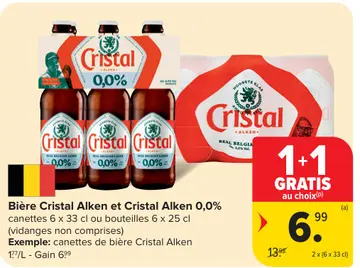 Offre: Bière Cristal Alken et Cristal Alken