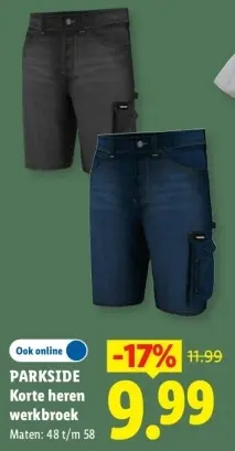 Aanbieding: Korte heren werkbroek