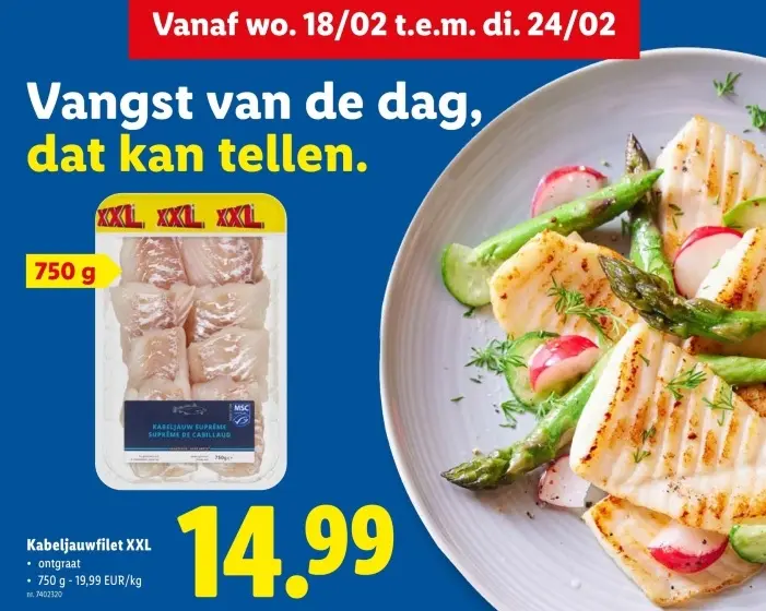Promotie: Kabeljauwfilet XXL