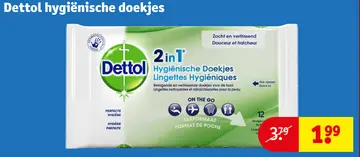 Aanbieding: Dettol hygiënische doekjes