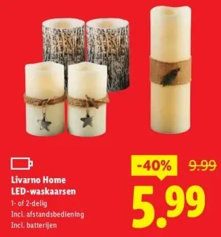 Aanbieding: LED-waskaarsen