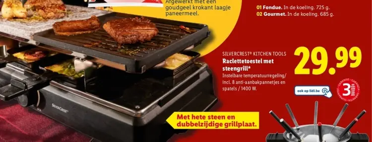 Aanbieding: Raclettetoestel met steengrill