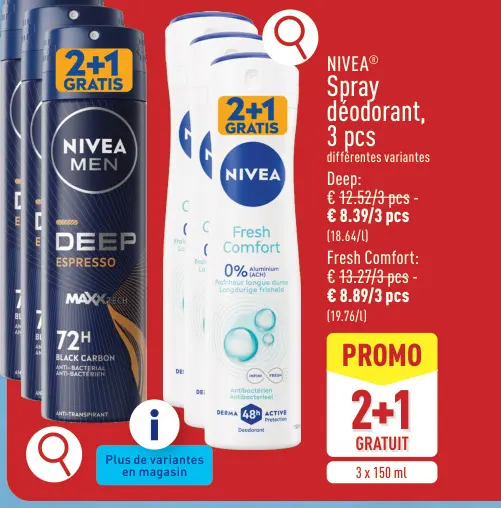 Offre: Spray déodorant