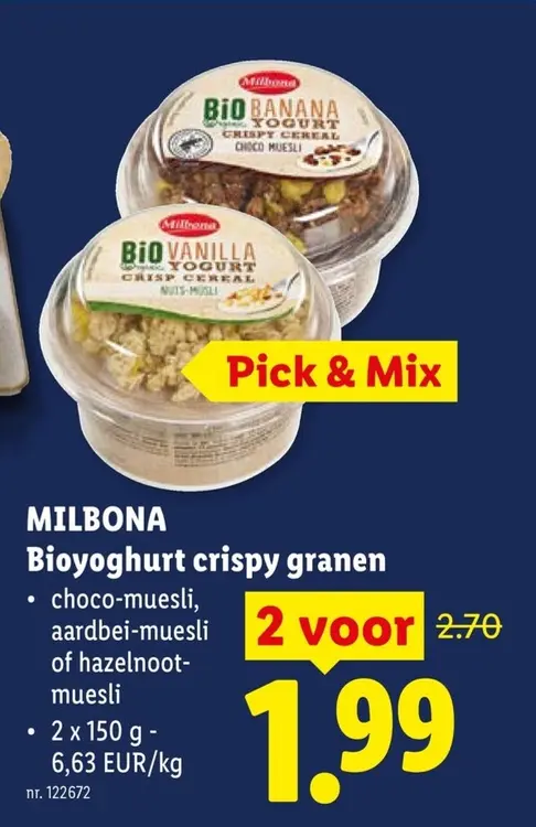 Promotie: Bioyoghurt crispy granen