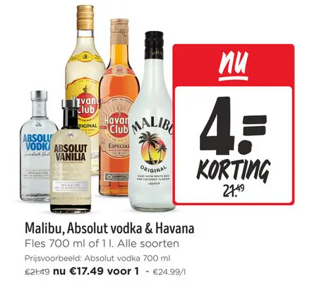 Promotie: Malibu, Absolut vodka & Havana