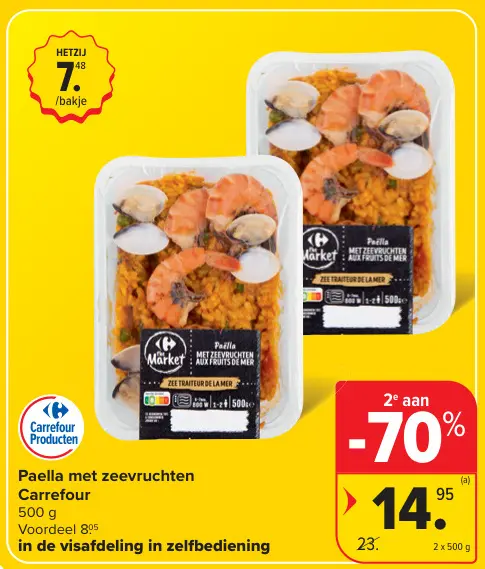Promotie: Paella met zeevruchten