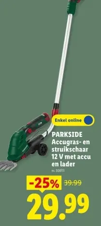 Promotie: Accugras- en struikschaar