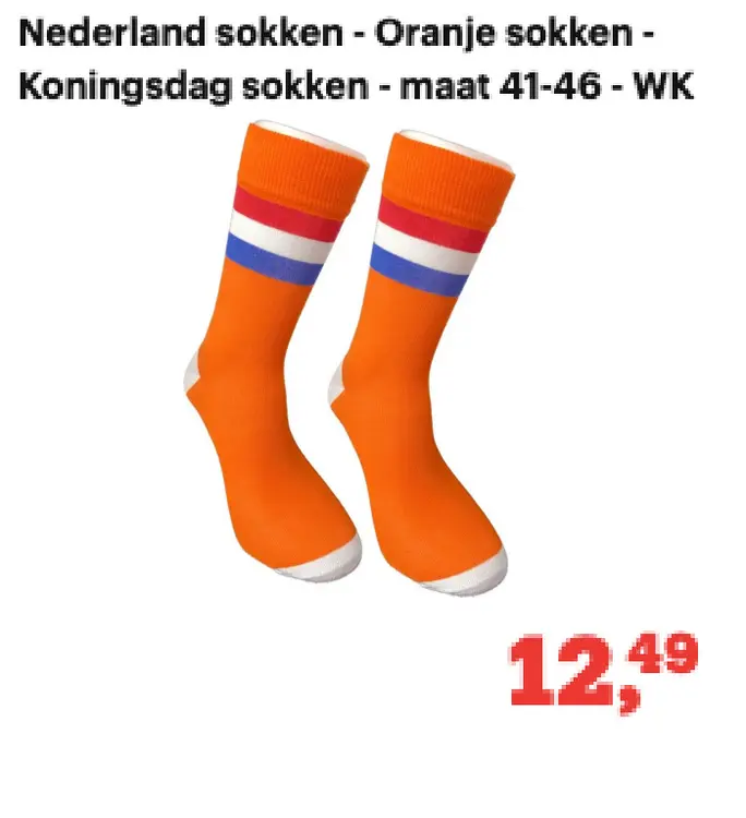 Aanbieding: Nederland sokken - Oranje sokken