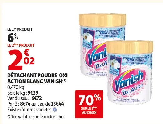 Offre: Détachant poudre oxi action blanc