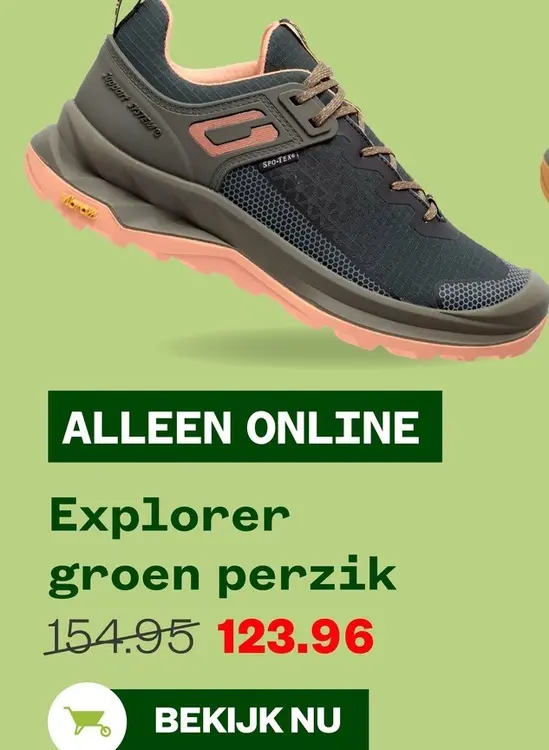 Aanbieding: Explorer groen perzik