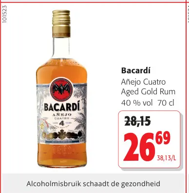 Promotie: Añejo Cuatro Aged Gold Rum