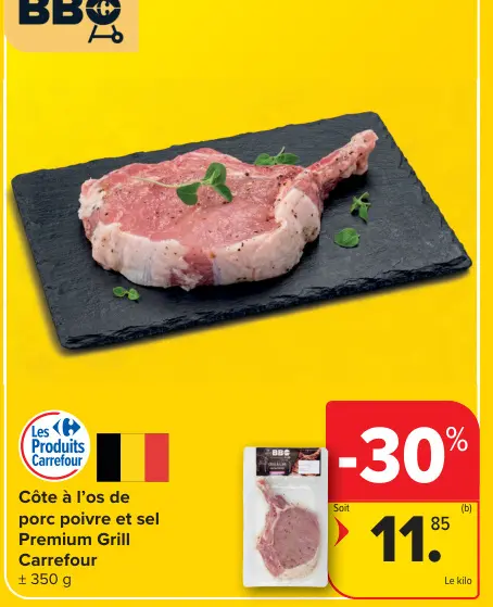 Offre: Côte à l'os de porc poivre et sel Premium Grill
