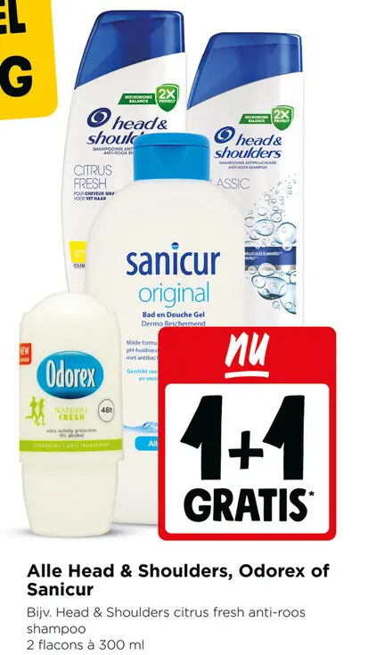 Aanbieding: Head & Shoulders, Odorex of Sanicur