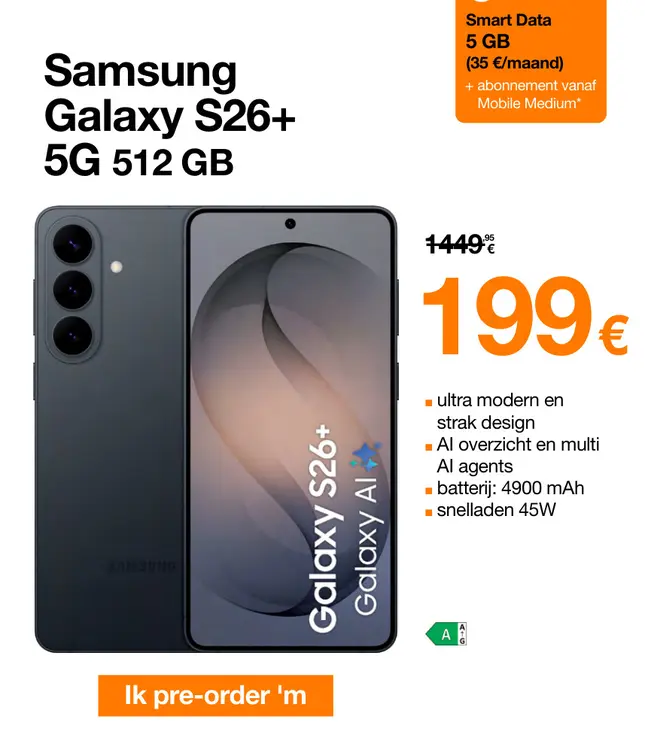 Promotie: Galaxy S26+ 5G 512 GB