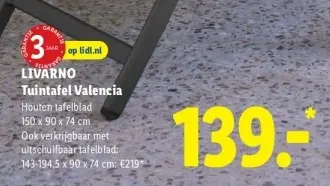 Aanbieding: Tuintafel Valencia
