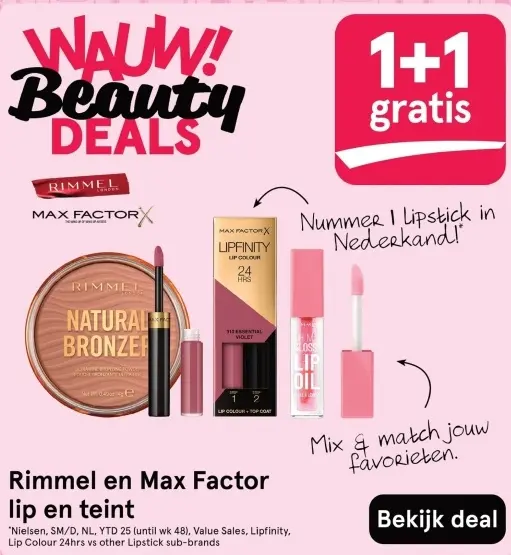 Aanbieding: Rimmel en Max actor lip en teint