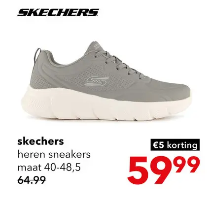 Aanbieding: Skechers BOBS B Flex - Arctic Edge heren sneakers grijs