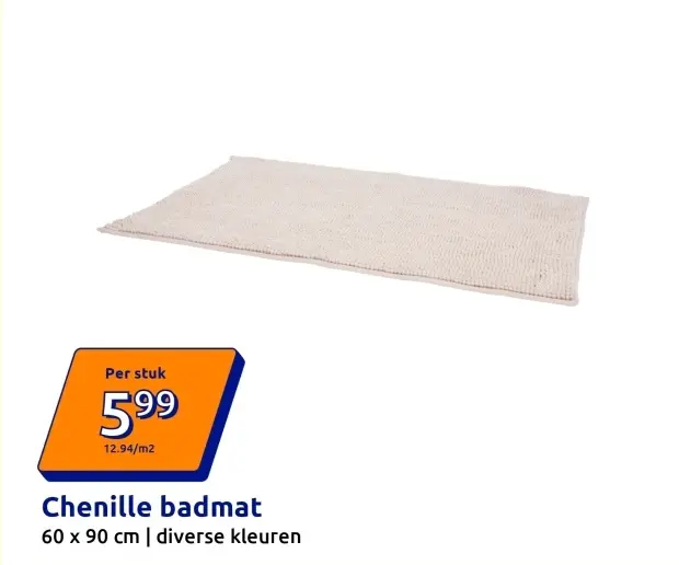 Aanbieding: Chenille badmat