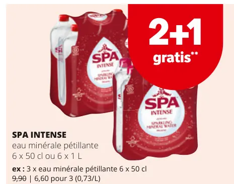 Offre: eau minérale pétillante