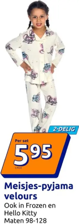 Aanbieding: Meisjes-pyjama velours