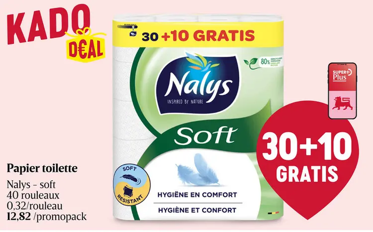 Offre: Papier toilette Nalys - soft