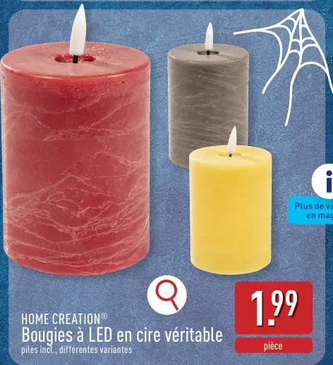 Offre: Bougies à LED en cire véritable