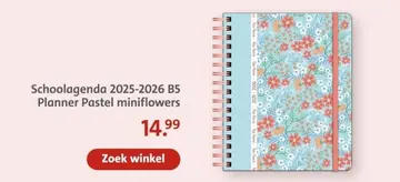 Aanbieding: Schoolagenda 2025-2026 B5 Planner Pastel mini