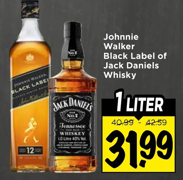 Aanbieding: Black Label of Jack Daniels Whisky