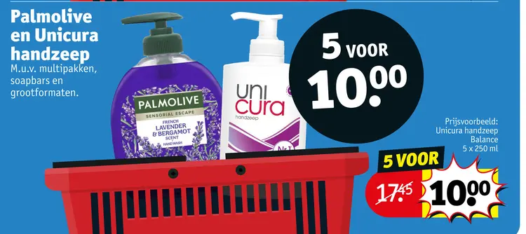 Aanbieding: Palmolive en Unicura handzeep