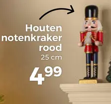 Aanbieding: Houten notenkraker rood