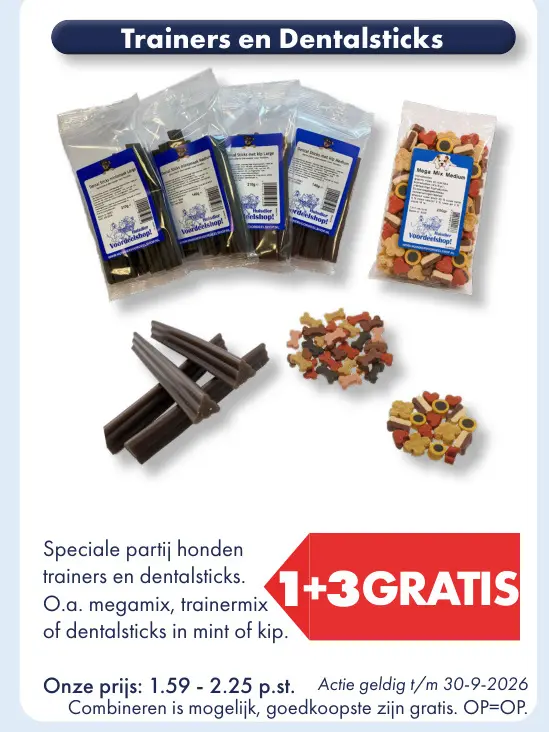 Aanbieding: Trainers en Dentalsticks