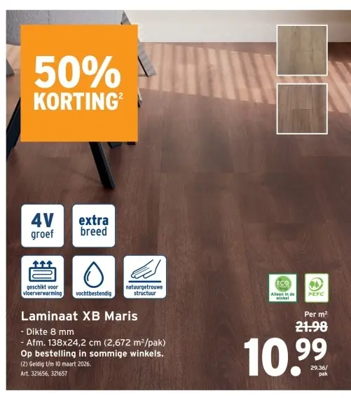 Promotie: Laminaat XB Maris