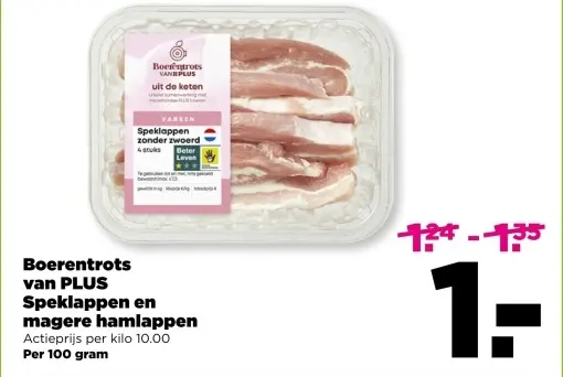 Speklappen en magere hamlappen