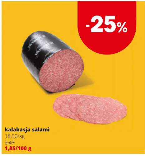 Promotie: kalabasja salami