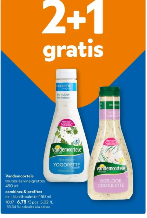 Offre: Vandemoortele toutes les vinaigrettes