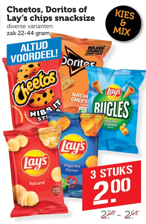 Aanbieding: chips snacksize