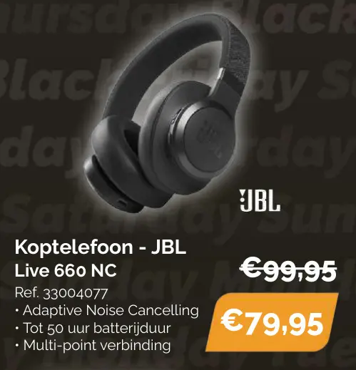 Aanbieding: Koptelefoon - JBL Live 660 NC