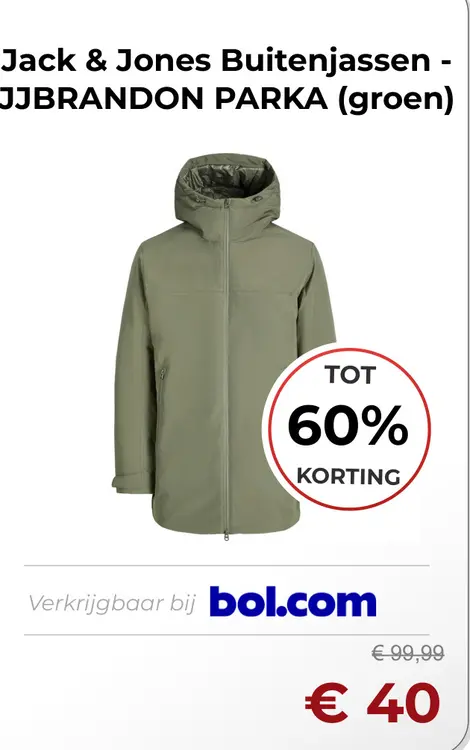 Aanbieding: JJBRANDON PARKA (groen)