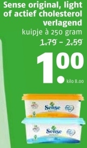 Aanbieding: Sense original, light of actief cholesterol verlagend