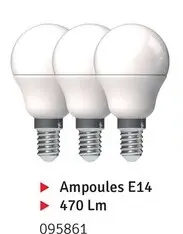 Offre: Ampoules E14