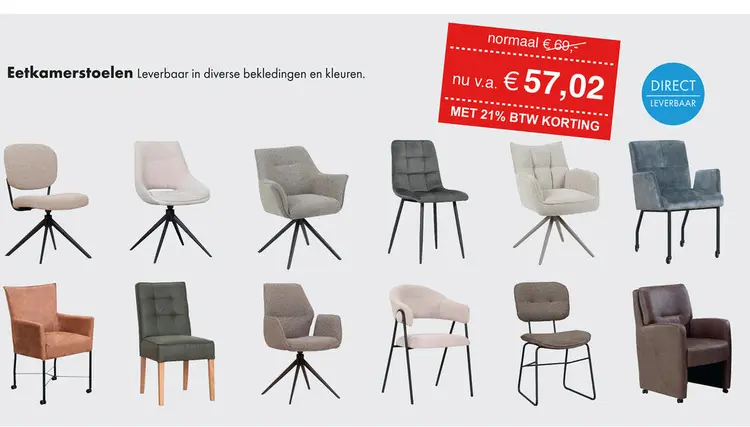 Aanbieding: Eetkamerstoelen