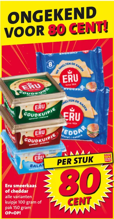 Aanbieding: Smeerkaas of cheddar