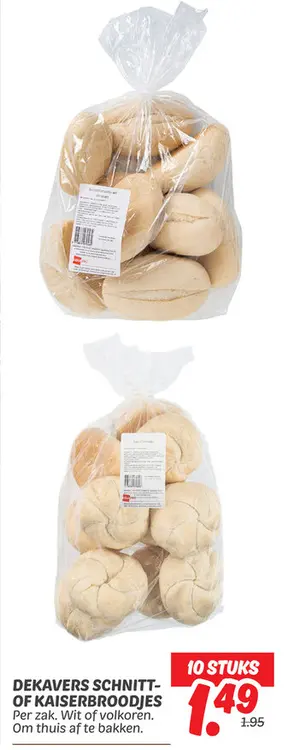 Schnitt- of kaiserbroodjes