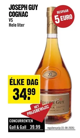 Aanbieding: Joseph Guy VS Cognac 100 cl